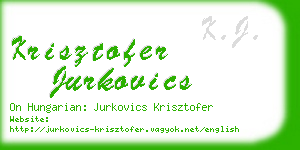 krisztofer jurkovics business card